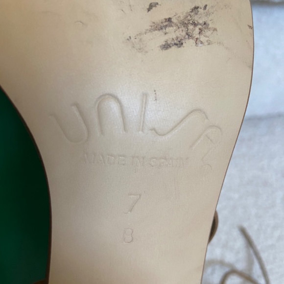 unisa gold strappy / ankle wrap leather sandals - Picture 4 of 5